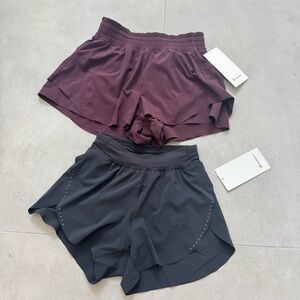 Two pairs of Lulu lemon shorts nwt Fast and Free High-Rise
Shake it out highrise